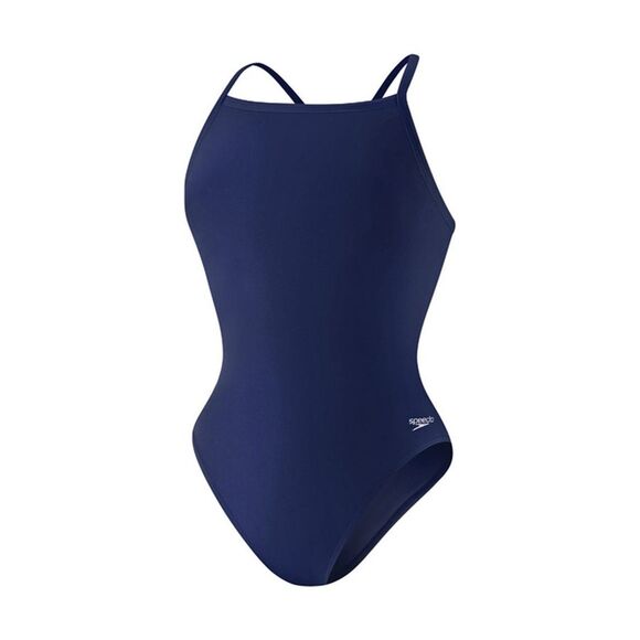 Speedo Women's Blue One Piece Endurance Flyback Solid Swimsuit Adult Size 6/32 - Picture 1 of 9